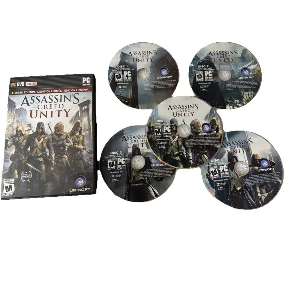 Assassins's Creed PC CD ROM VTG 5 Disc Set Chemical Revolution Mission Ubisoft